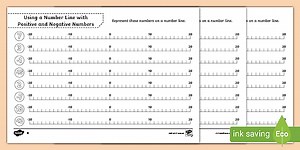 Using a Number Line with Positive and Negative Numbers