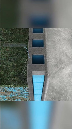 Block Foundation Waterproofing Explained | How Water Fills Cinder Blocks #basementwaterproofing