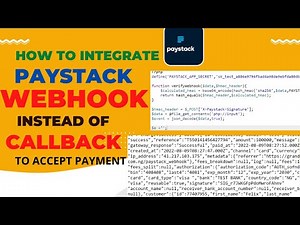 How To Integrate Paystack Webhook In Your App To Accept Payment - 1