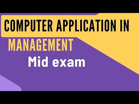 Computer Application In Management Mid exam