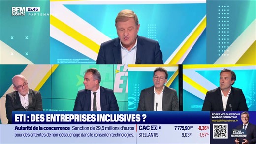 Chaque semaine sur BFM Business, Patrice Bégay reçoit les acteurs des ETI françaises pour échanger sur les clés du succès et les défis auxquels ils font face. Retrouvez les témoignages des ETI suivantes : - Pascal Houillon, CEO de Cegid - Pierre Defrenaix, CEO d'EXCILONE - Arnaud Bodier, président de WeMa - Emmanuel d'Orsay, directeur général délégué à la Banque Privée France Pari ETI, chaque mercredi à 22h30 sur BFM Business et en replay sur notre plateforme 👇 [En partenariat avec la Macif] | 