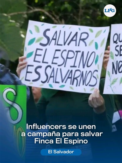 Generadores de contenido se unen a campaña viral para salvar la Finca El Espino en El Salvador #fyp #forest #SalvenElEspino