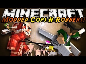 Minecraft Mini-Game : MODDED COPS N ROBBERS! ATTACK ON TITAN!
