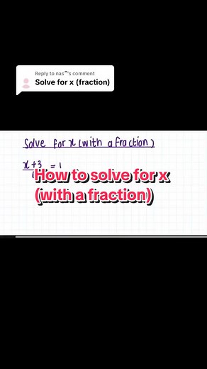 Solving for X with Fractions: Step-by-Step Math Tutorial