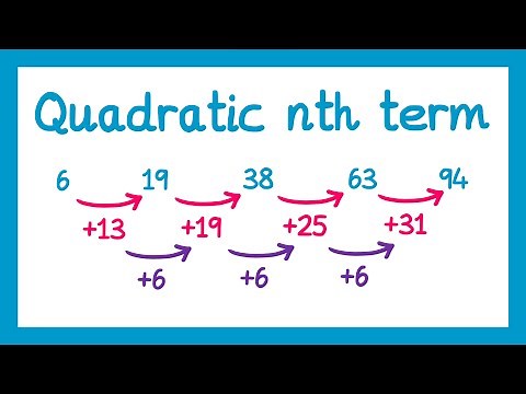 Finding the nth term of a Quadratic Sequence - GCSE Higher Maths