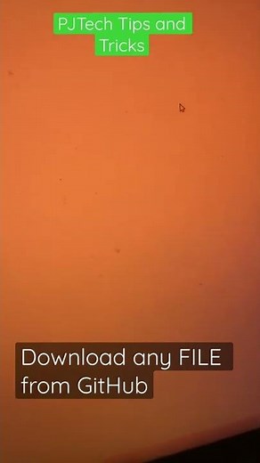 How to download a file from GitHub - PjTech Tips and Tricks