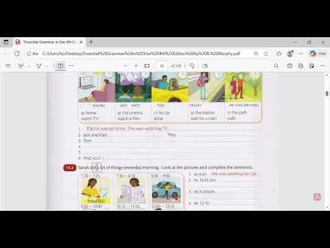 Past Continuous Tense English Grammar Tutorial (Murphy's Essential Grammar Unit 18)
