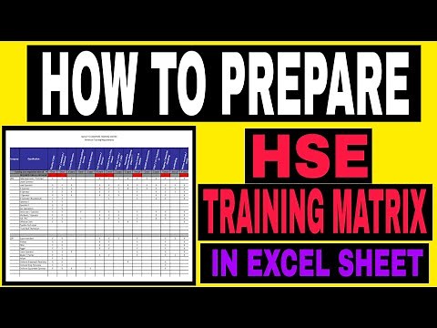 How To Prepare HSE Training Matrix || Benefits of HSE Training Matrix