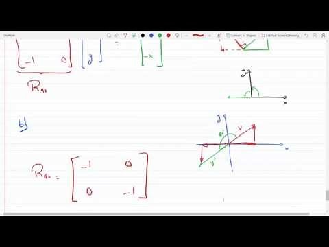 2 x 2 Rotation matrix to rotate a vector by 90° and then 180° Linear Algebra 2-1-16