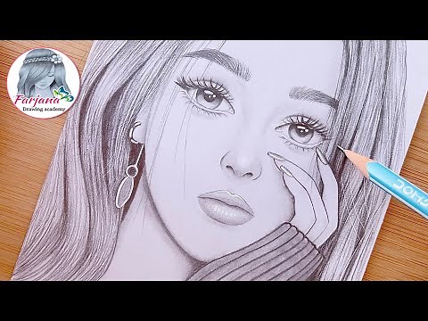 A Girl - Mood Off || Step By Step Pencil Sketch Tutorial for beginners || How to draw a pretty girl