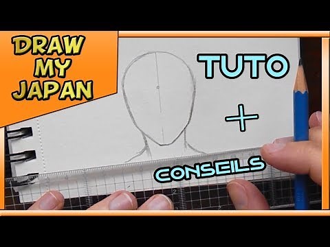 THE BASICS OF DRAWING A FACE FROM THE FRONT [MANGA TUTORIAL #1]