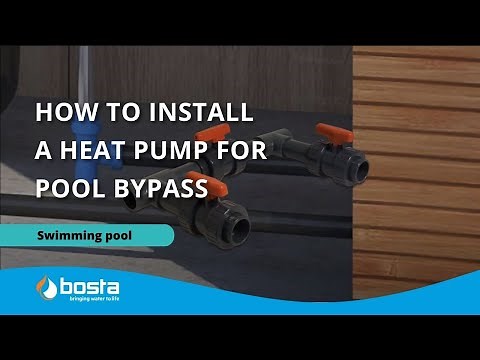 How to install a bypass between the heat pump and a swimming pool?