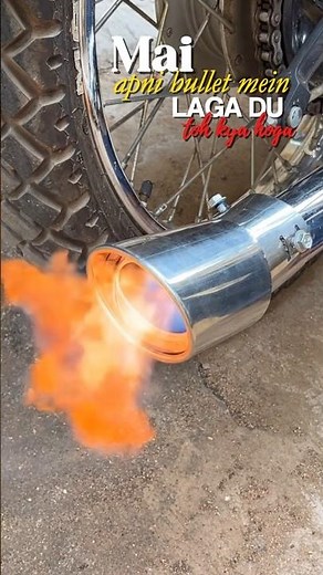 Installing Car Exhaust on Bullet 🔥😉|| 406/1000 || Anmol.vib3s #minivlog #vlog #viral