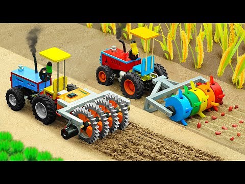 TOP DIY Making Tractor with Disc Harrow & Seed Drill used in Farming ⚙️ HP Mini DIY Tractor