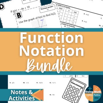 Function Notation Foldable Notes & Activity Bundle | Algebra