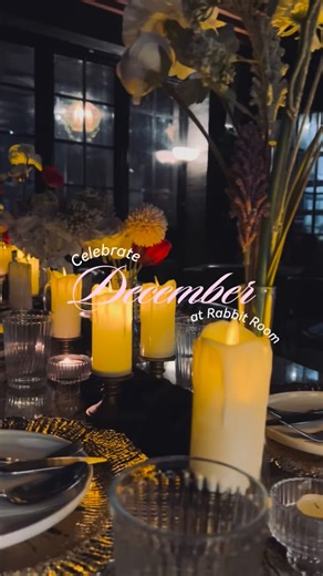✨ December is for slowing down, savoring warmth, and celebrating the people who made this year beautiful. Whether it’s an intimate dinner, a holiday gathering, or a toast to new beginnings, Rabbit Room 🐇 is your space for moments that matter 📍 Book your December gathering now — limited slots available. | Rabbit Room
