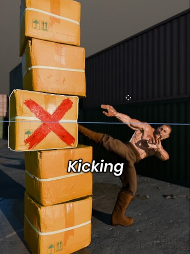 Stop Kicking Your Boxes Like This! Software Used: Blender 5.2 Alpha #3d #blender3d #blender