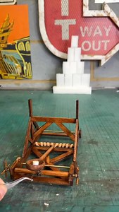 How to make a miniature catapult - with commentary!! #miniature #catapult #howto #medival #oldschool | Miniature Model Making