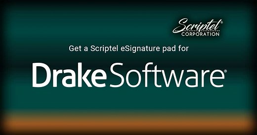 Drake Software users: Get a Scriptel eSignature Pad for Tax Preparation