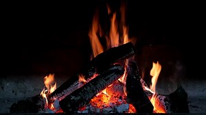 Fireplace, Fire, Flames. Free Stock Video