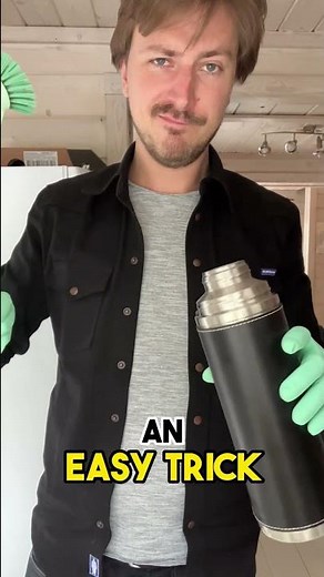 How to CLEAN a flask from the INSIDE? #thermos #bottle #shorts