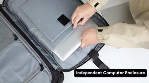 WITZMAN Travel Backpack for Men 35L Carry-on Laptop Backpack Luggage Fit 16 inch TSA Friendly Flight Approved with Shoe Compartment for Airplanes（B718 Silvery Grey）