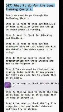 Q - 17 | What to do for Long Running Query in SQL Server |😯