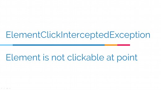 How to deal with Element is not clickable at point exception