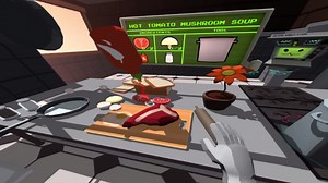 Job Simulator is SteamVR's first game, and it's a simulation inside a simulation
