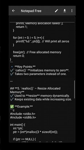 Dynamic Memory Allocation in C | malloc(), calloc(), realloc(), and free() Explained