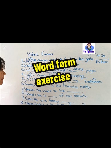 Word Form Exercise for English Learners