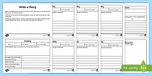 Keep a Diary for a Week Worksheets