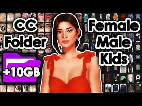 Sims 4 FULL CC Folder Female Male KIDS infant toddler children Maxis Match 10GB *UPDATED* 2026