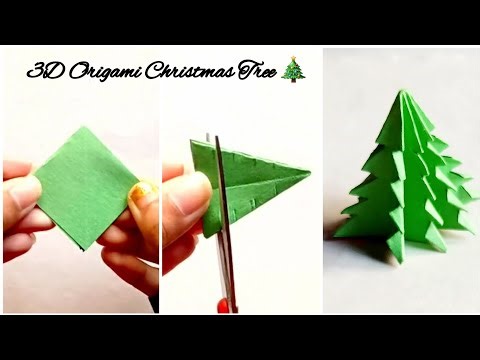 How to make Mini Christmas Tree || DIY Miniature Christmas Tree || 3D Paper Christmas Tree