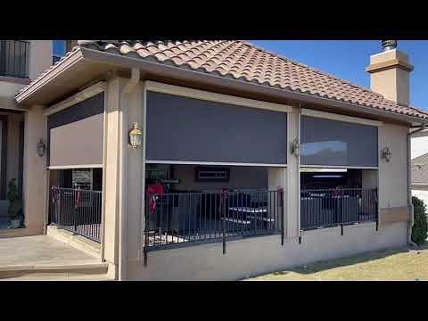 Full Motorized Patio Screen Enclosure Installation
