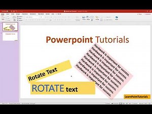 How to Rotate Text and Textbox in Powerpoint using 3D Rotations Effects