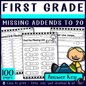 Missing Addends to 20 Activities | Subtraction, Number Lines, Fact Fluency