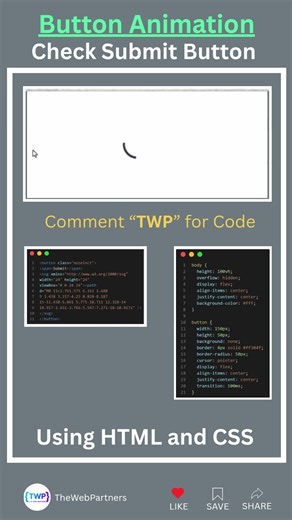 Create a Professional Animated Check Submit Button | HTML and CSS #html #css