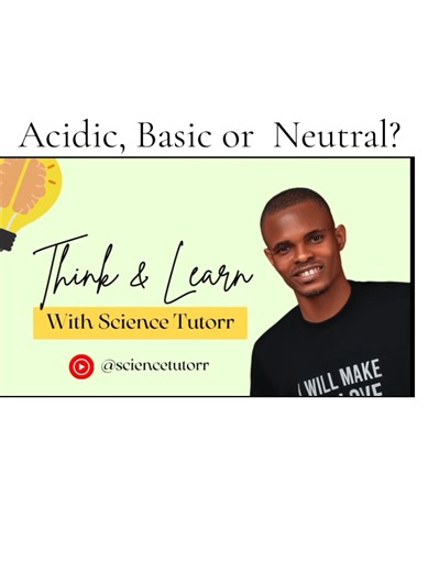 In this video, I guide you through identifying whether a solution is acidic, neutral or basic by identifying and understanding how they are formed. #sciencetutorr #chemistry