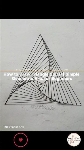 How to Draw Triangle Spiral | Simple Geometric Arts for Beginners #howtodraw #geometricart