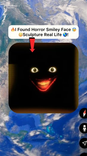 I Found Horror Smiley Face 😰 on google earth and google maps 🌎! #shorts #findmysterioussecrets