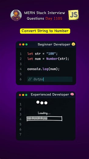 Convert String to Number using JavaScript #shorts