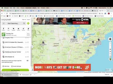 Using Mapquest: adding your destinations