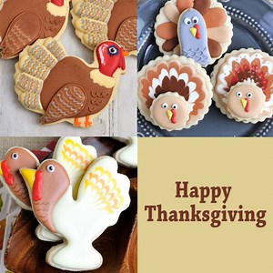 If you don't have fancy Turkey Cookie Cutters don't worrry you can also use 2 round cutters to make the turkey cookies for Thanksgiving. Sugar Cookie Recipe on the blog https://www.hanielas.com/2013/07/sugar-cookie-recipe-for-cut-out-cookies.html | Haniela's