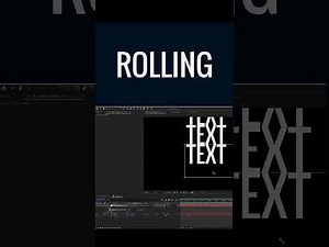 Make Rolling Text Animation in After Effects