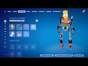 Mostrando la SKIN de BART SIMPSON (Mochila, Pico y Gesto) 🔥