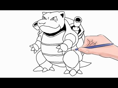 How to Draw The Pokemon Blastoise Easy Step by Step