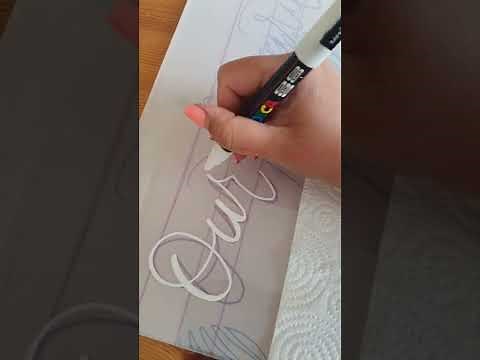 How to make a hand lettered acrylic sign. Wedding sign tutorial. Acrylic wedding sign.