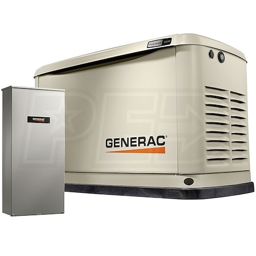 Generac Guardian 7174 ® 13kW Aluminum Standby Generator System 100A ATS w/ 16-Circuit Load Center w/ Wi-Fi