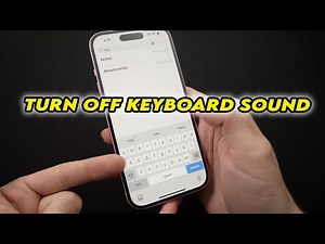 iPhone 15/ Pro / Plus: How to turn off Keyboard Sound